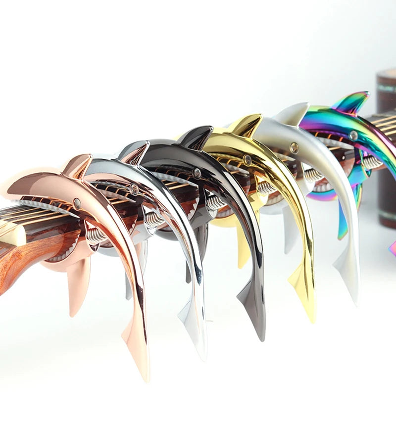 Metal Shark Capo Acoustic Guitar Electric Guitar Tone Variation Clip Bass Bridge Zinc Alloy Musical Instrument Accessories
