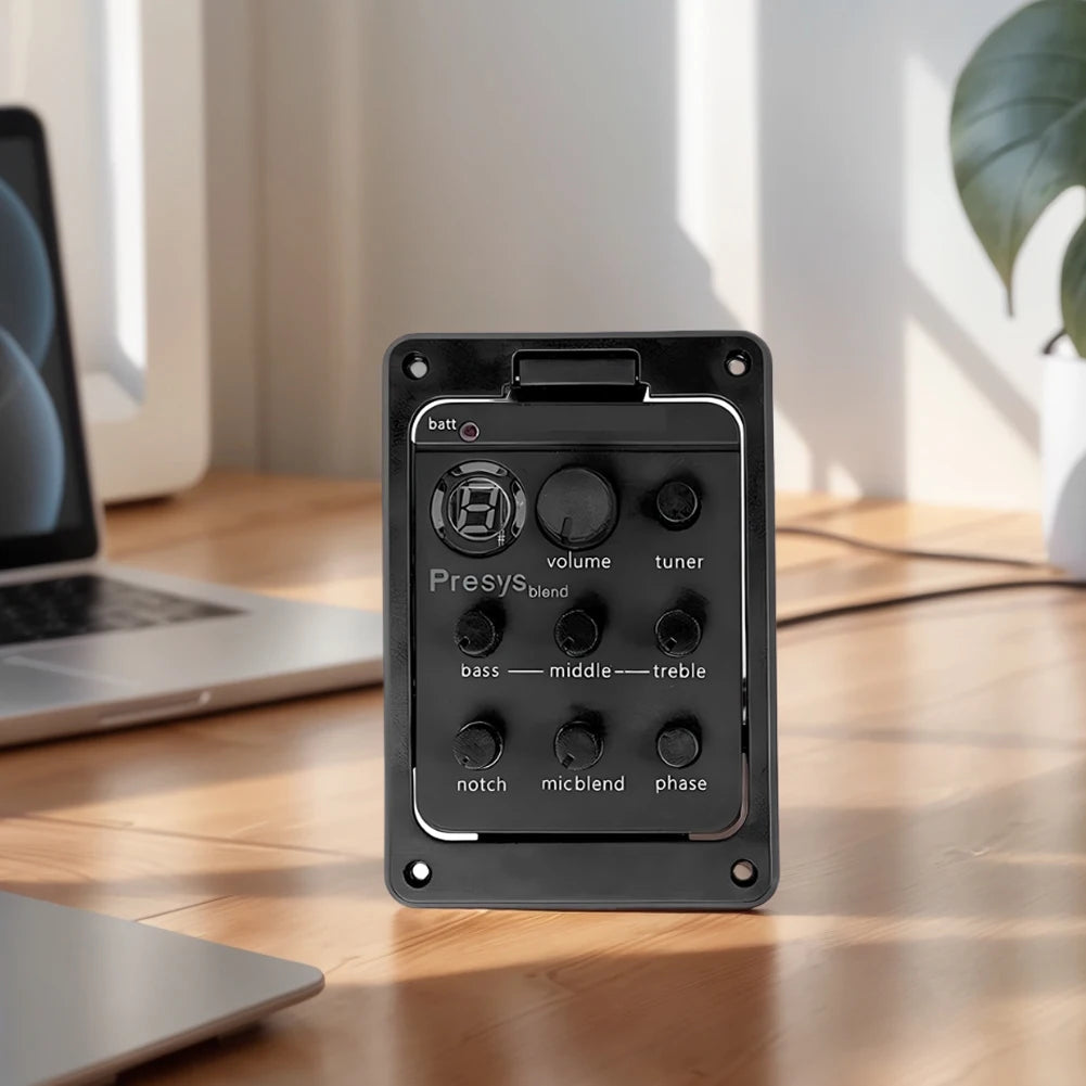 Plastic 301 Guitar Pickup EQ Equalizer with Tuner Presys Piezo Pickup Guitar Blend Preamp Guitar Soundhole EQ Parts Accessories