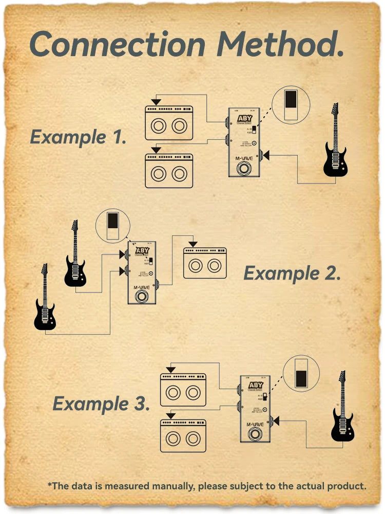 ABY Guitar/Bass Pedal Mini Channel Switch Pedal A/B to C or C to A/B mode Works without Power Supply, Guitar Accessories