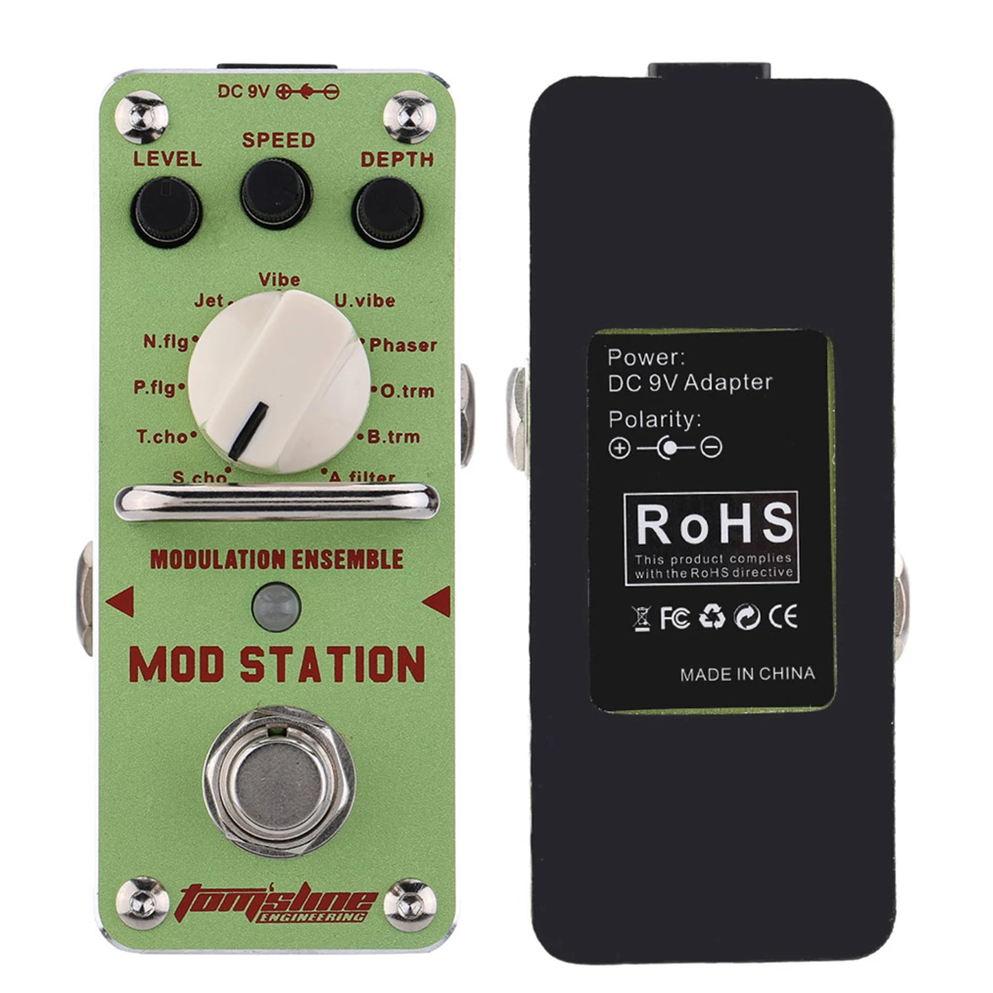 AMS-3 Mod Station Modulation Ensemble Electric Guitar Effect Pedal Mini Single Effect with True Bypass Guitar Effects