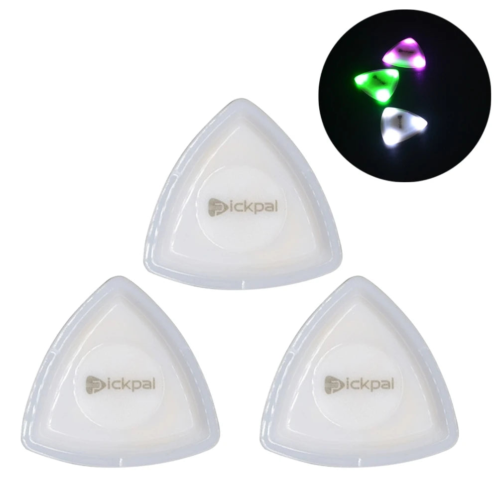 LED Glowing Guitar Pick Replacement Touch Luminous Electric Guitar Ukulele Bass Plectrum Stringed Instruments Parts