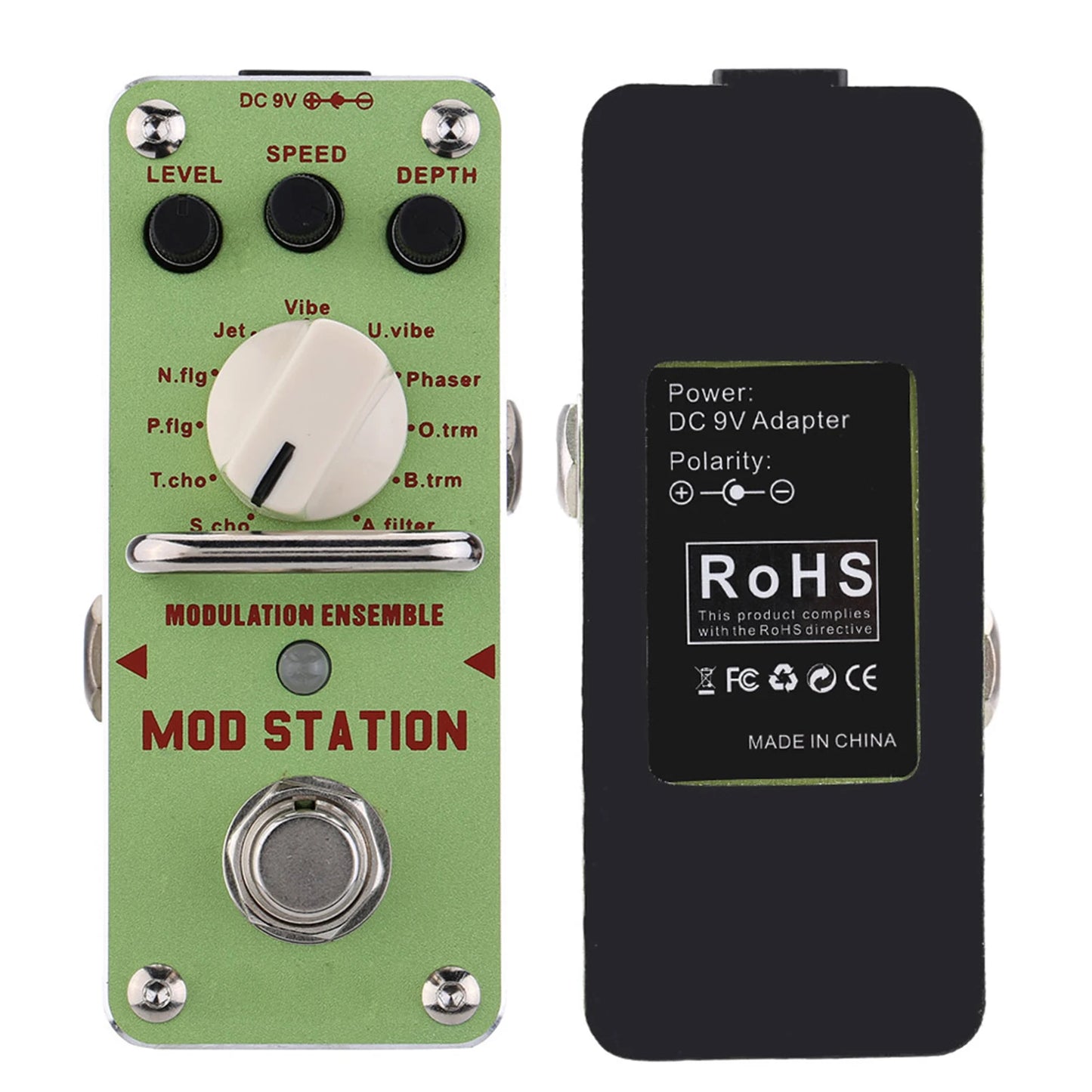 AMS-3 Mod Station Modulation Ensemble Electric Guitar Effect Pedal Mini Single Effect with True Bypass Guitar Effects