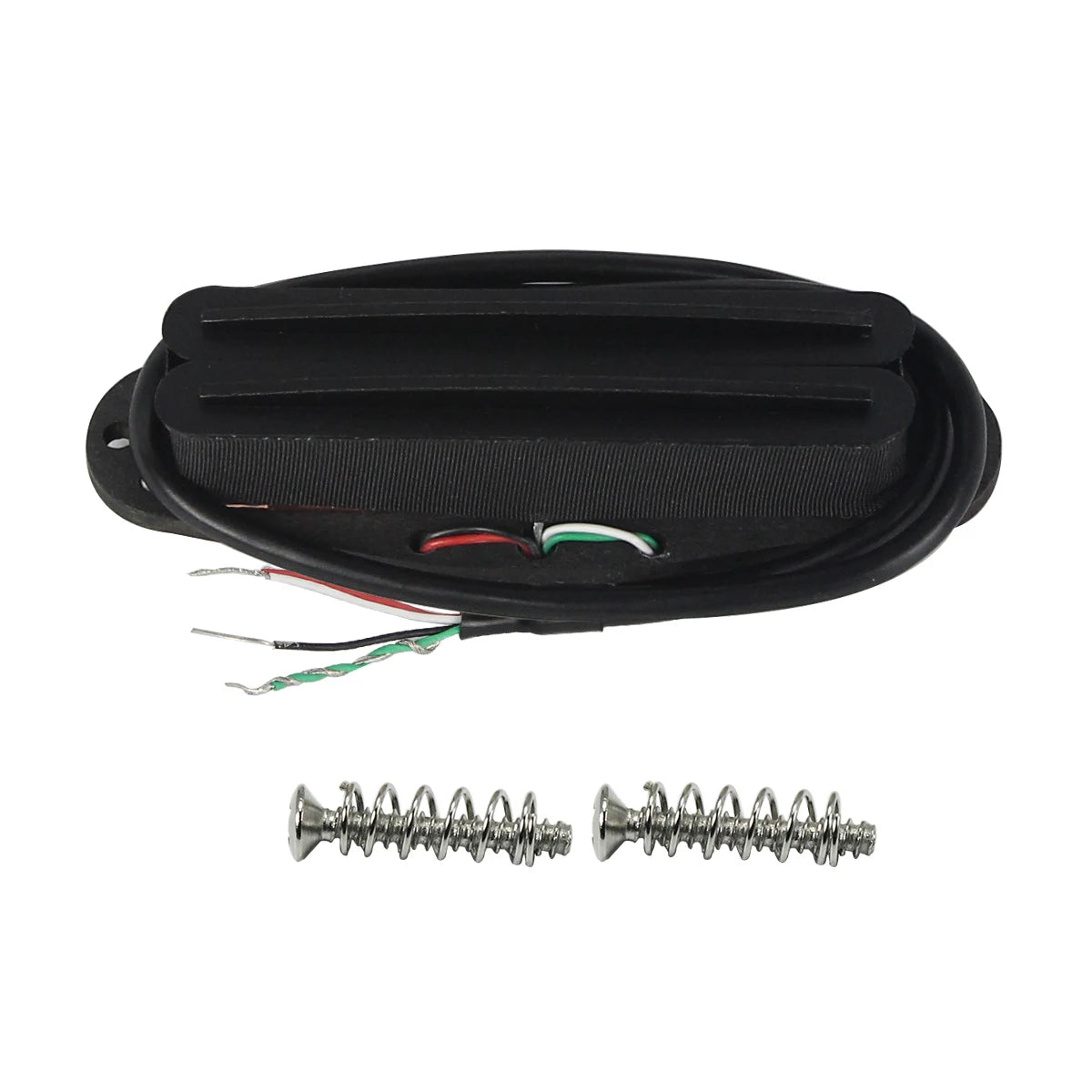 FLEOR 1PCS Alnico 5 Hot Dual Rails Humbucker Pickup Single Coil Sized fit ST/SQ Guitar Parts, Black/White/Yellow Option