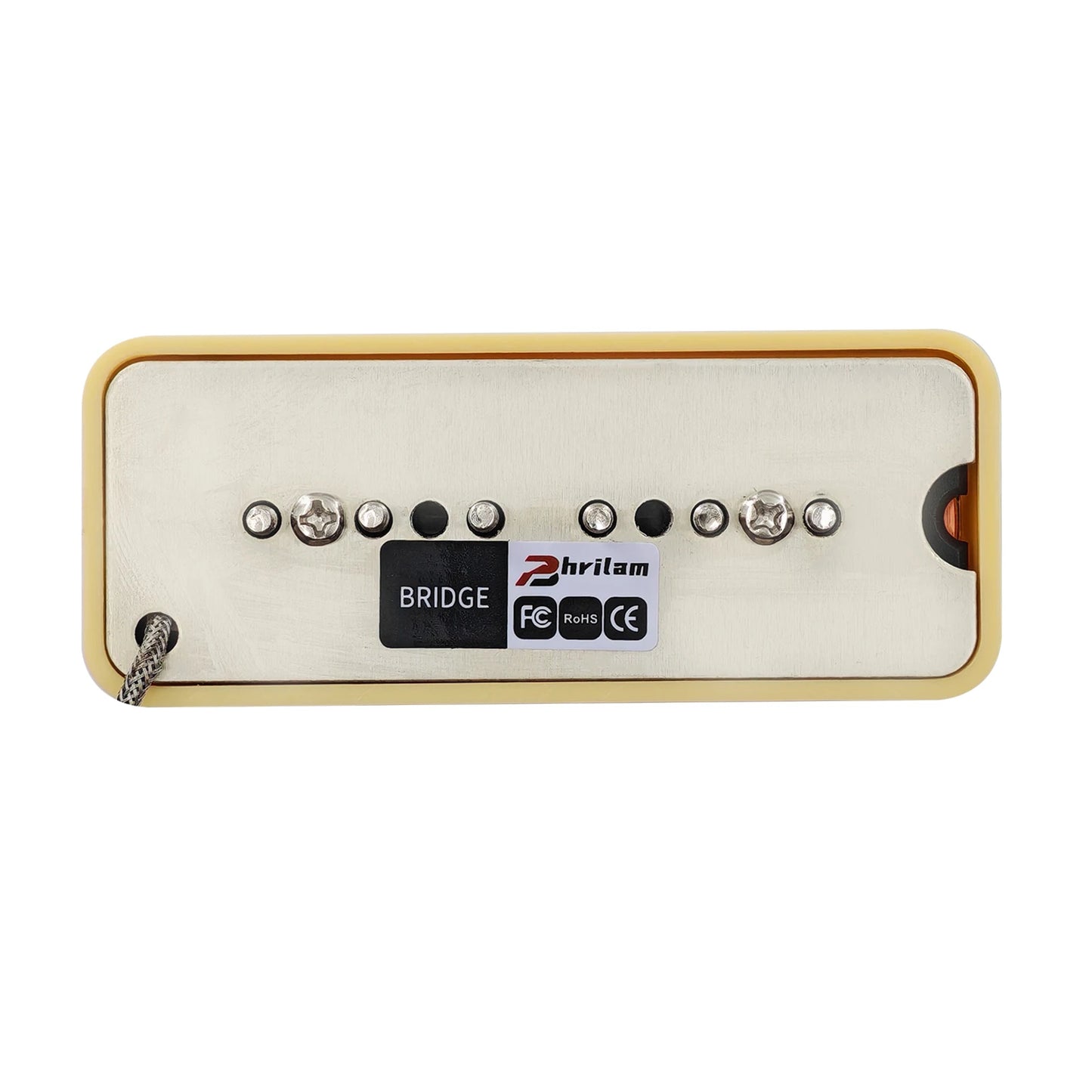 Phrilam ProP90-BLA High output Alnico5 P90 Soapbar Single Coil Pickup for Les Paul LP SG Electric Guitar Neck Bridge Pickups Set