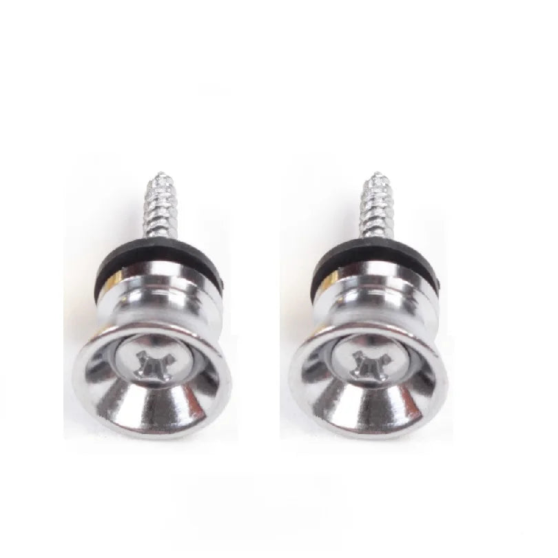 1/2/3/5 Pieces Metal Guitar Strap Lock Button with Mounting Screw for Acoustic / Classical / Electric Guitar Ukulele