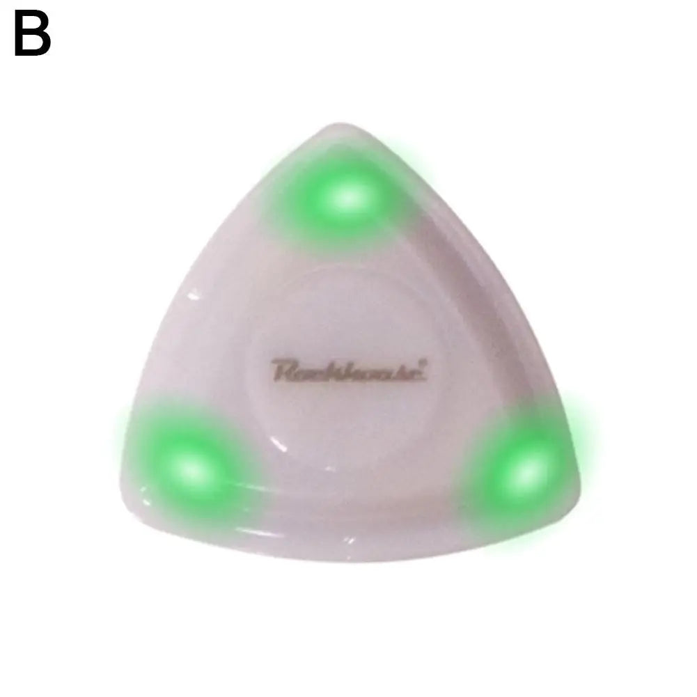 LED Glowing Guitar Pick Plastic Personalized Guitar Paddles Luminous Pick Musical Stringed Instrument Glowing Plectrum