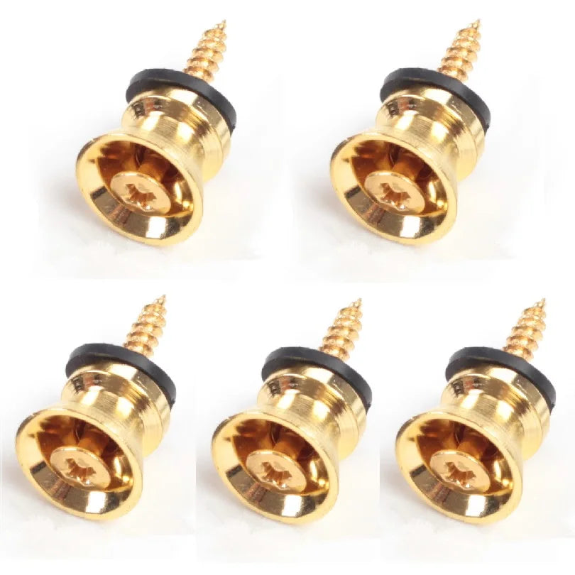1/2/3/5 Pieces Metal Guitar Strap Lock Button with Mounting Screw for Acoustic / Classical / Electric Guitar Ukulele