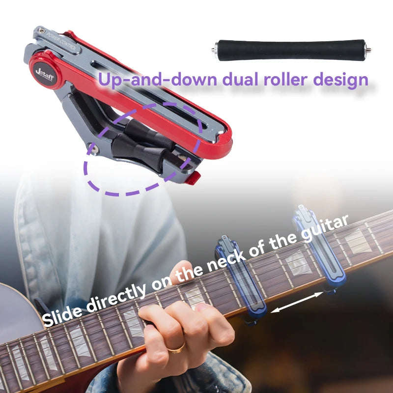 Metal Guitar Capo Sliding Operation Pressure Adjustable Fits Acoustic Guitars, Electric Guitars, Bass, etc. Guitar Accessories