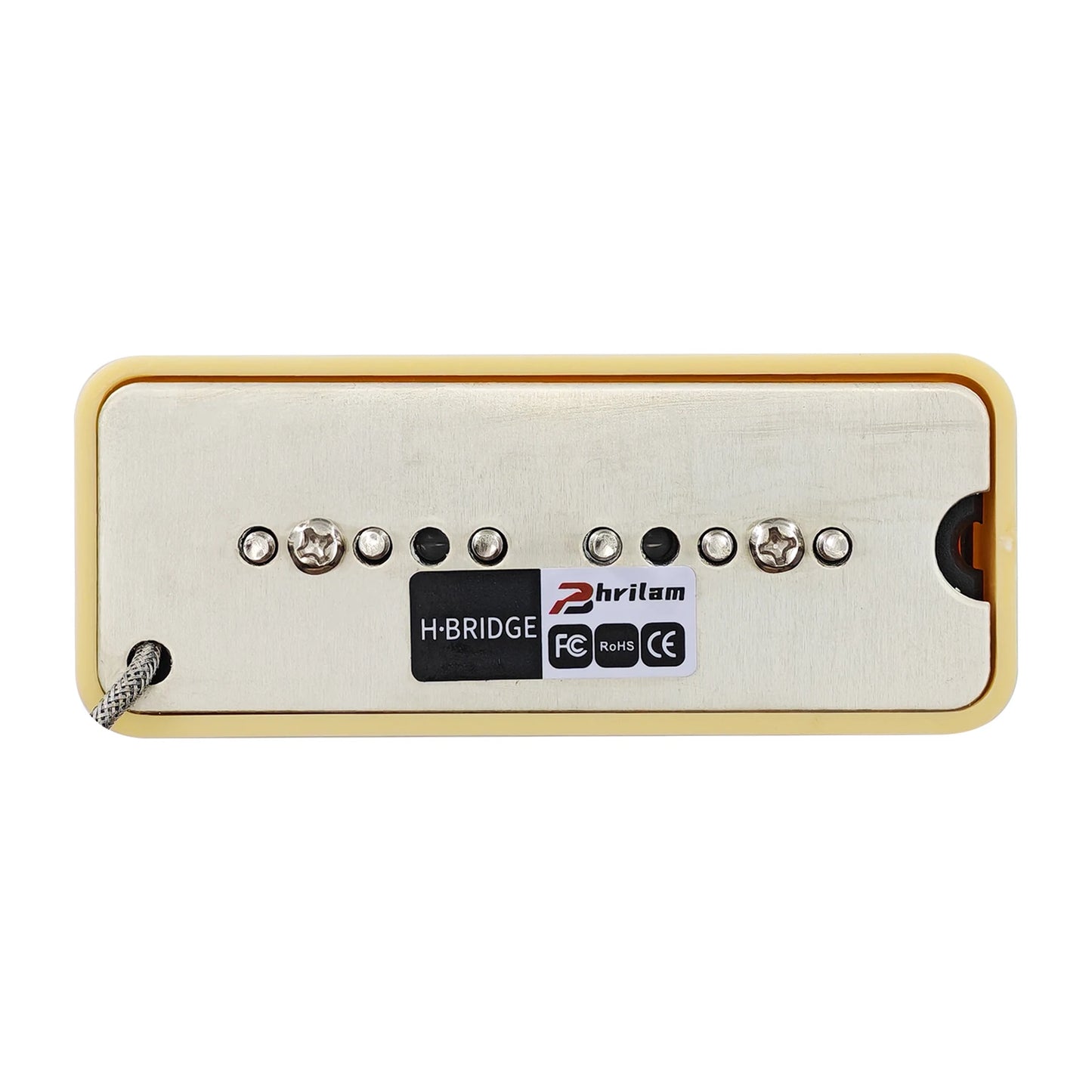 Phrilam ProP90-BLA High output Alnico5 P90 Soapbar Single Coil Pickup for Les Paul LP SG Electric Guitar Neck Bridge Pickups Set