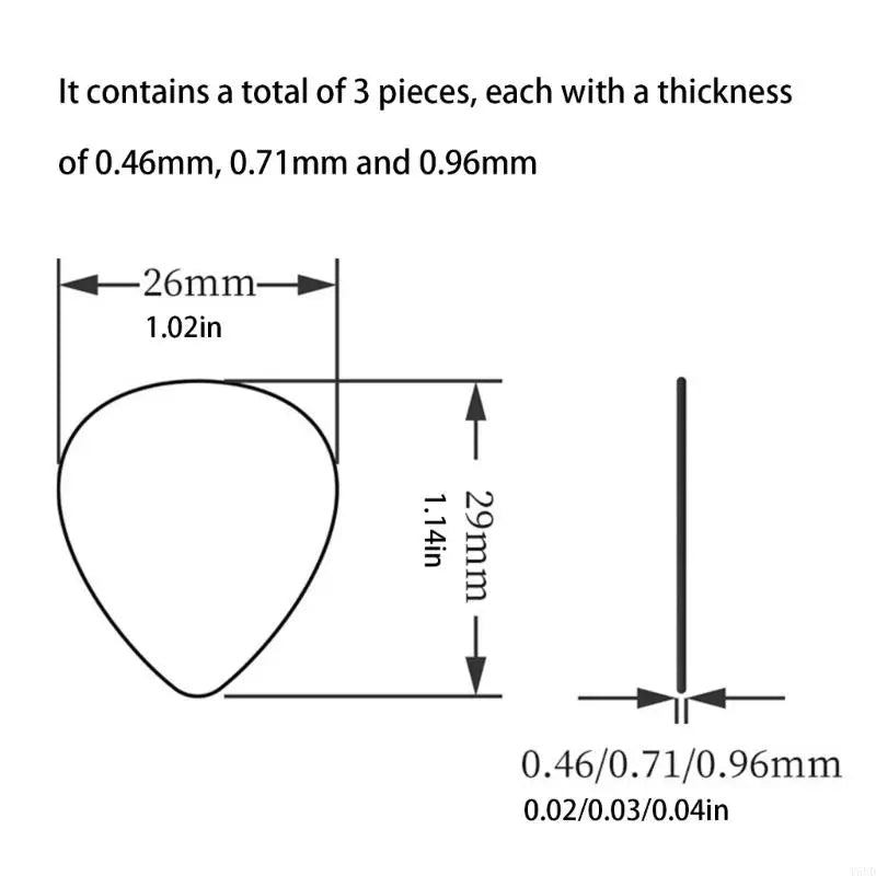 3pcs Guitar Picks  0.46 0.71 0.96 MM Universal Guitar Pick For All Guitar Electric Guitar Bass Ukulele