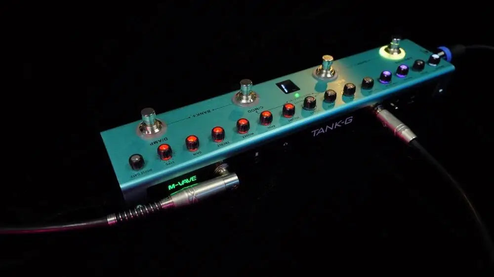 M-VAVE Tank-G Guitar Multi-Effects Pedal Rechargeable 36 Presets 9 Preamp Slots 8 IR Cab Slots 3 Modulation/Delay/Reverb Effects