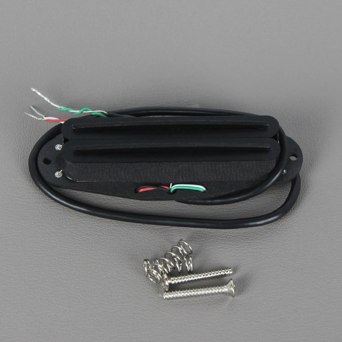 FLEOR 1PCS Alnico 5 Hot Dual Rails Humbucker Pickup Single Coil Sized fit ST/SQ Guitar Parts, Black/White/Yellow Option