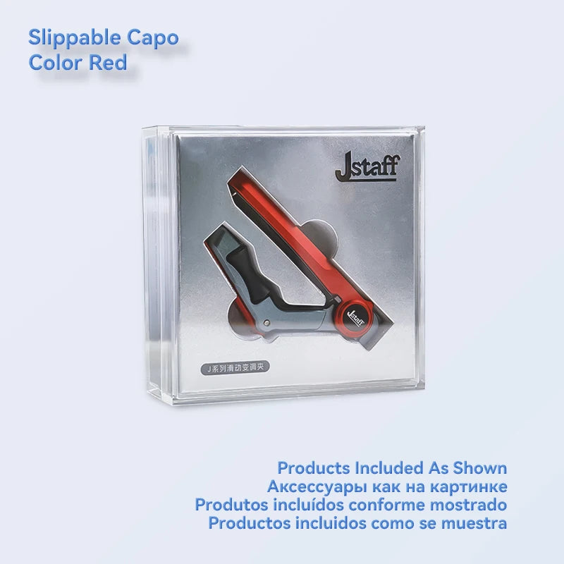 Metal Guitar Capo Sliding Operation Pressure Adjustable Fits Acoustic Guitars, Electric Guitars, Bass, etc. Guitar Accessories