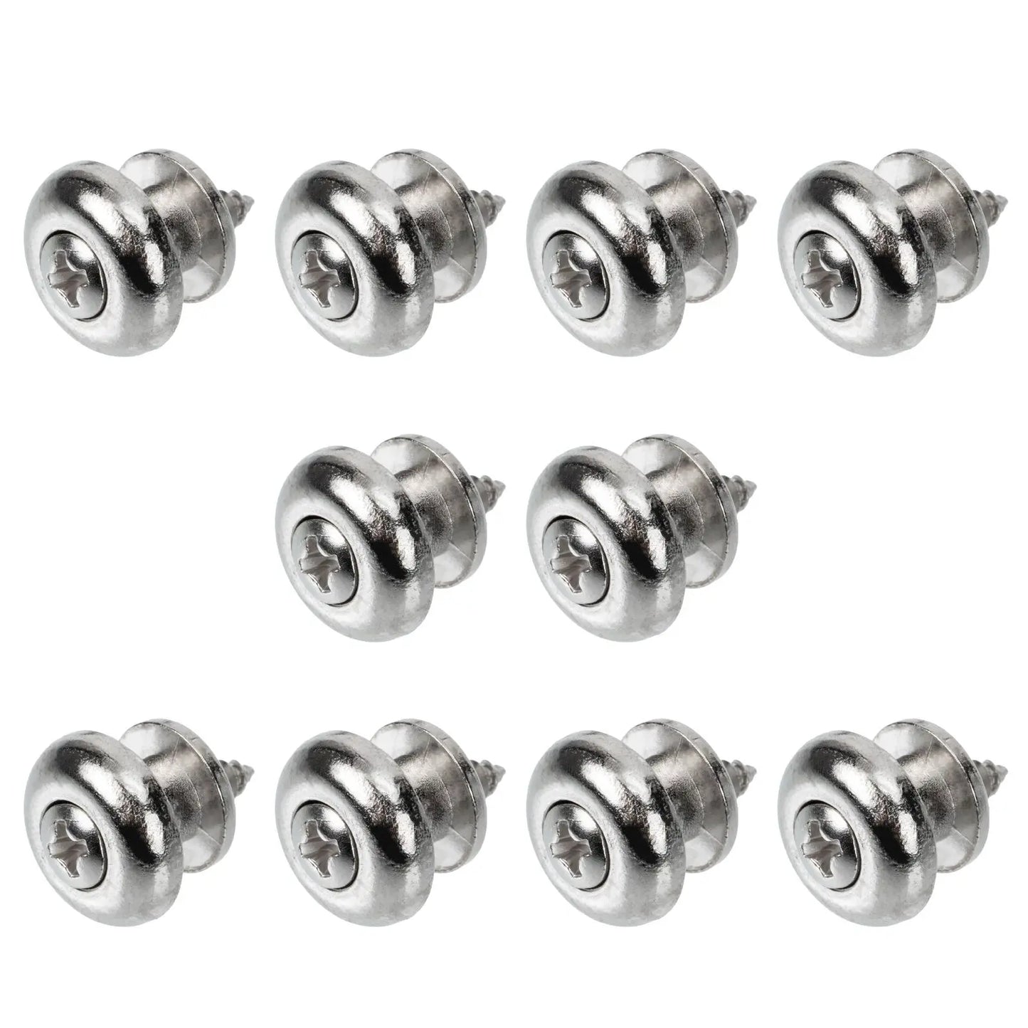 10pcs Guitar Strap Metal Tail Nail Instrument Safe Lock Bass Buckle Parts Accessories For Acoustic Electric Guitars