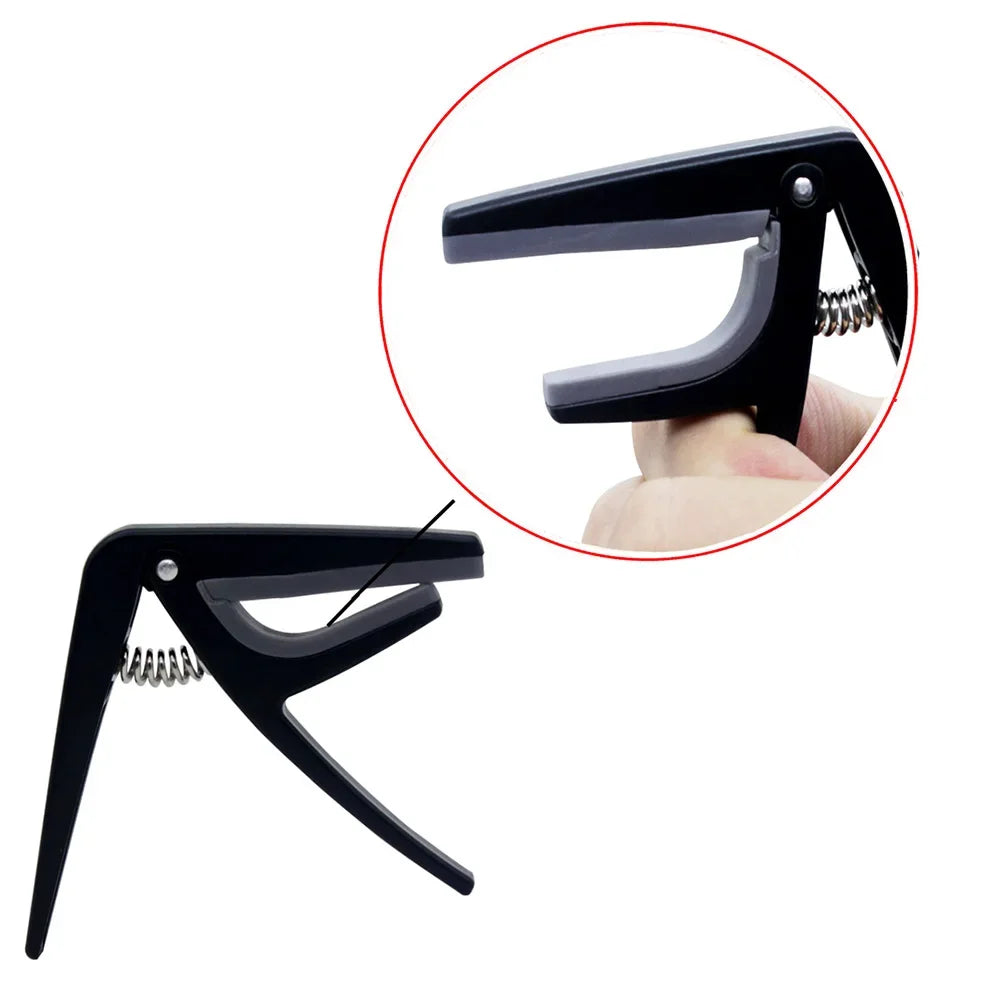 Guitar Tuning Clamp Pro Black Ukulele Capo Quick Change Tuner Musical Instrument Accessories Acoustic 4 Strings Hawaii
