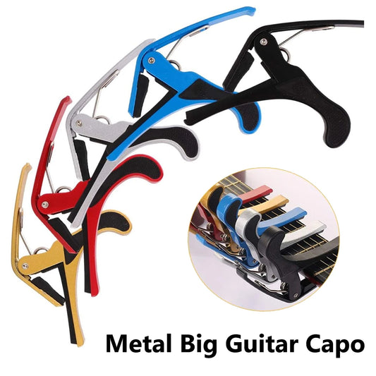Miwayer 1PC Professional Aluminum Alloy Guitar Big Capo - Memory Spring, 5 Colors, Protects Neck & Perfect Intonation