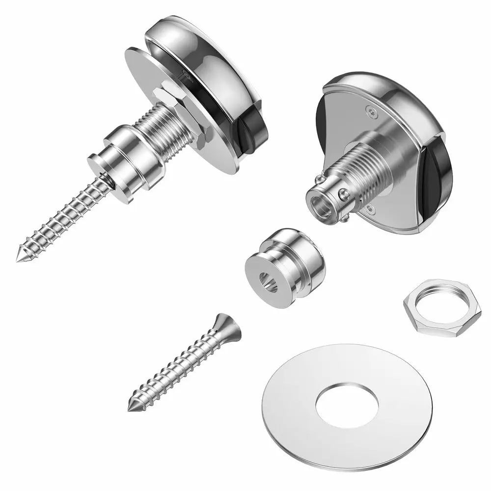 Lekato 2Pcs/Set Guitar Strap Lock Straplock Button Guitar Strap Buckle Button Lock Pins for Acoustic Electric Bass Guitar Strap