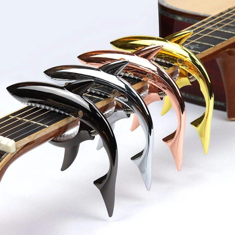 Metal Shark Capo Acoustic Guitar Electric Guitar Tone Variation Clip Bass Bridge Zinc Alloy Musical Instrument Accessories