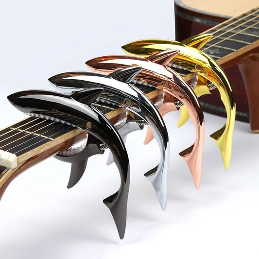 Metal Shark Capo Acoustic Guitar Electric Guitar Tone Variation Clip Bass Bridge Zinc Alloy Musical Instrument Accessories
