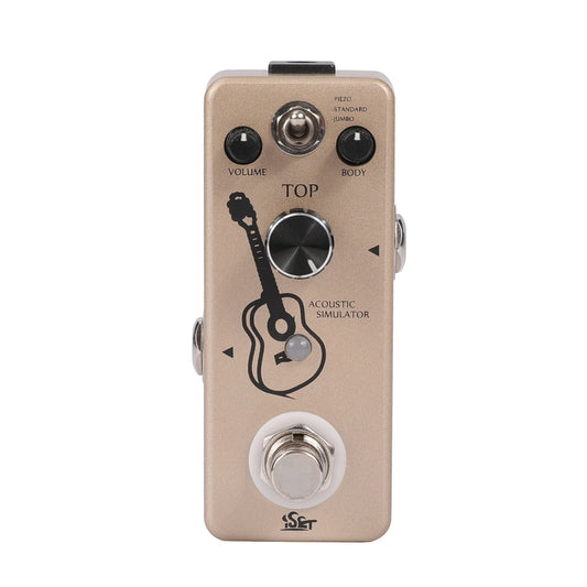 ISET AC Stage Guitar Effect Pedal Metal Shell Acoustic Pedal for Electric Guitar BASS True Bypass Guitar Durable Accessories