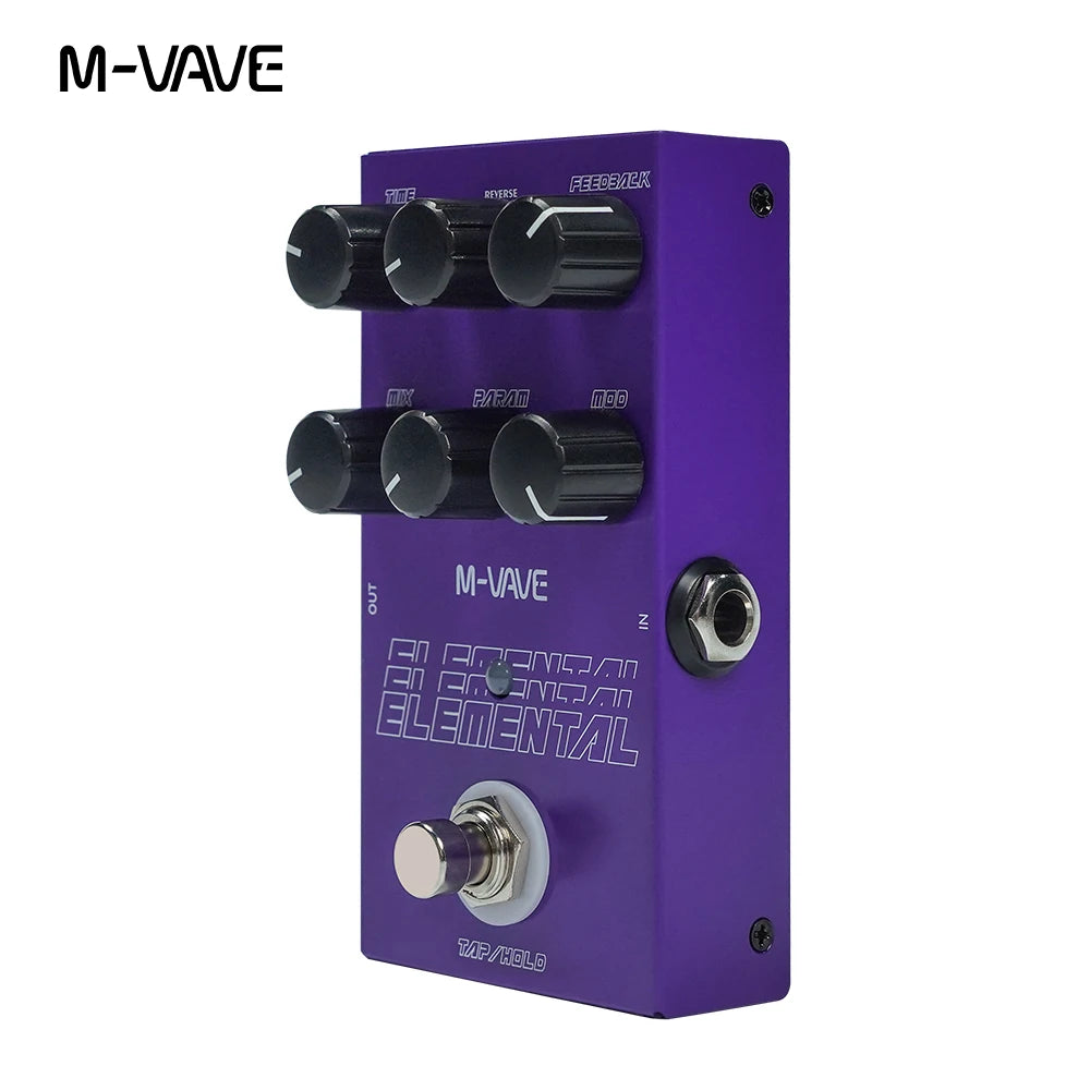 M-vave Elemental Digital Delay Pedal 9 Different Delay Guitar Effects Delay Guitar Pedal Supporr for TAP and HOLD Mode
