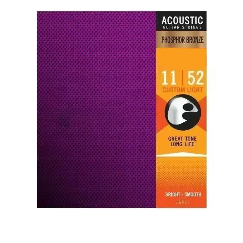 Professional Electric & Acoustic Guitar Strings Set Coated Phosphor Bronze & Brass Strings for Long Life Clear Tone Anti-Rust
