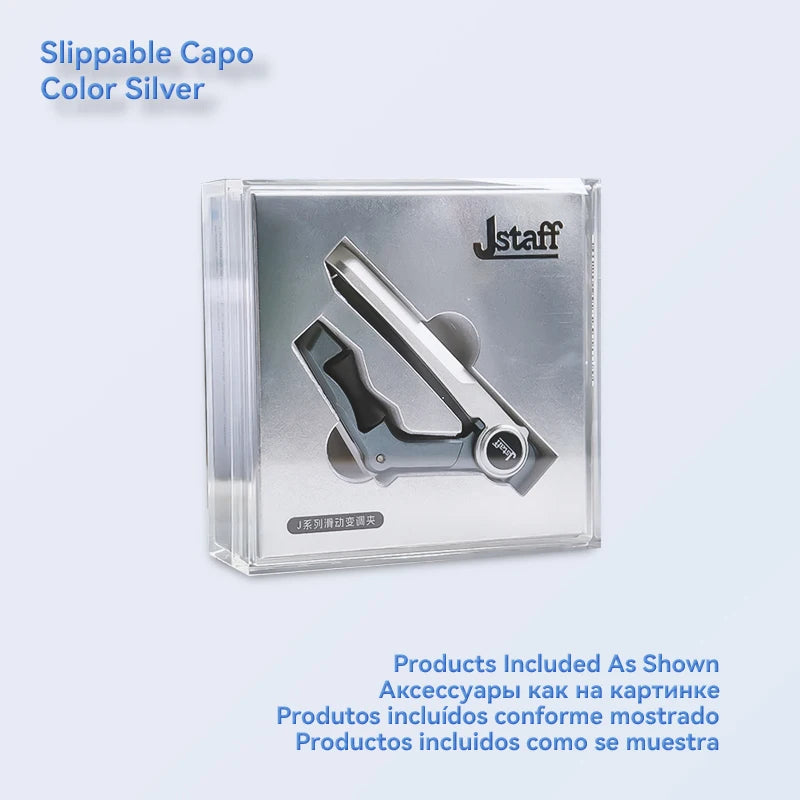 Metal Guitar Capo Sliding Operation Pressure Adjustable Fits Acoustic Guitars, Electric Guitars, Bass, etc. Guitar Accessories