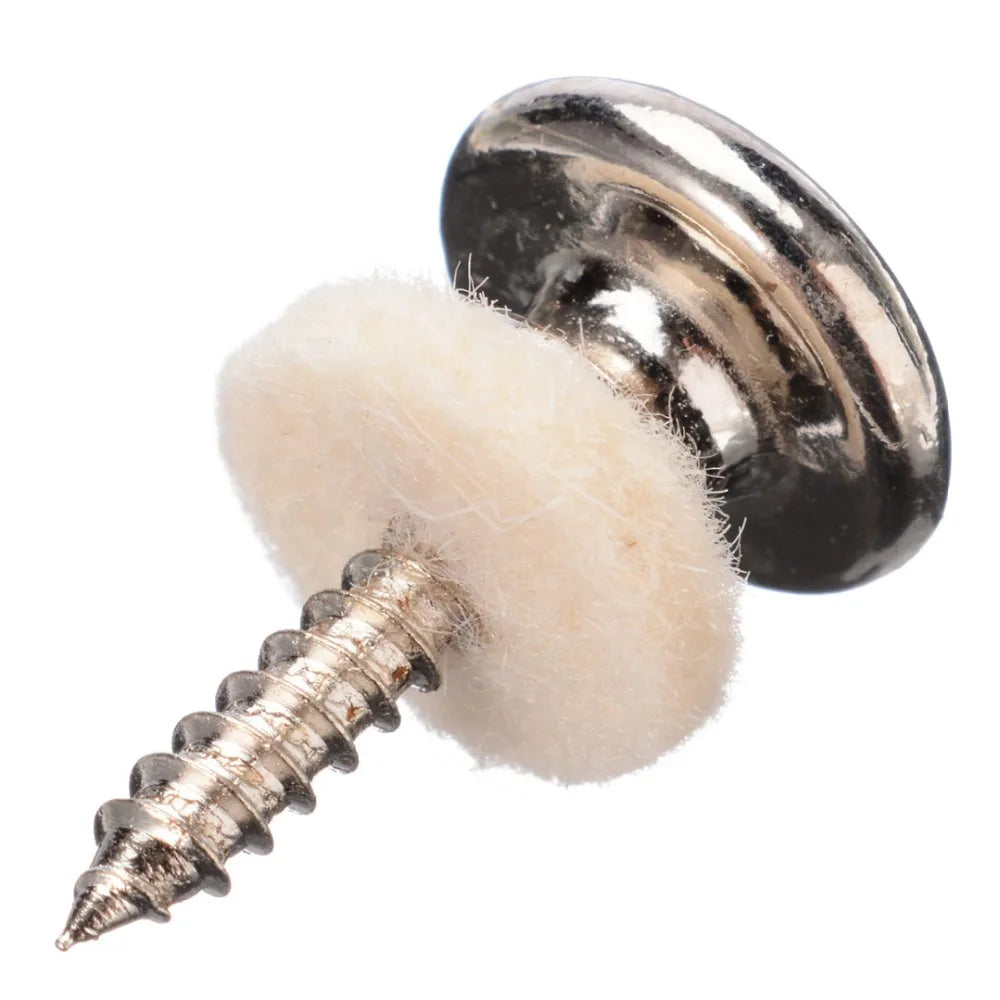 2pcs Chrome Copper Guitar Strap Locks Mushrooms Heads Guitar Bass Strap Locks Pins Belt Buckle Buttons Silver/Black/Silver New