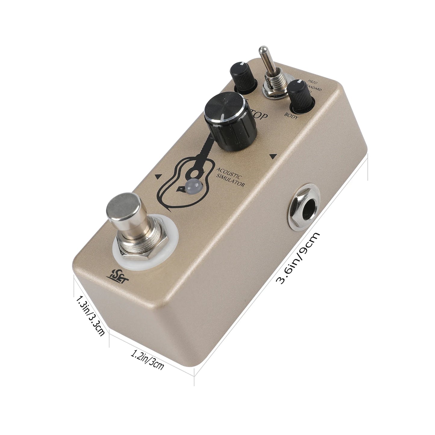 ISET AC Stage Guitar Effect Pedal Metal Shell Acoustic Pedal for Electric Guitar BASS True Bypass Guitar Durable Accessories