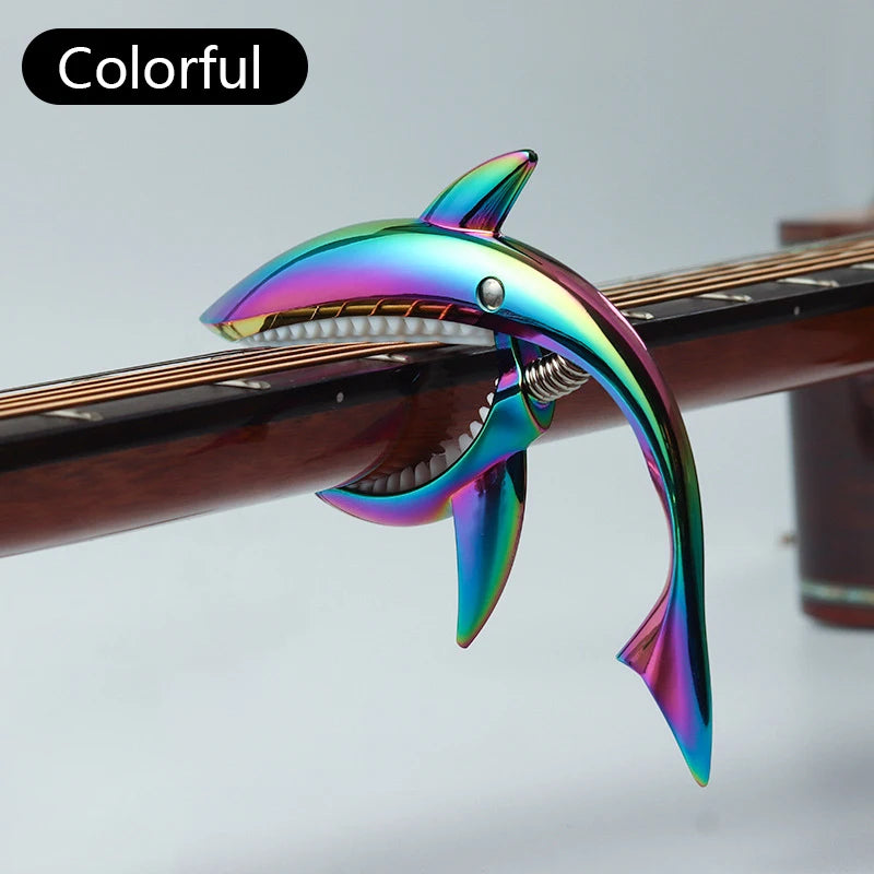 Metal Shark Capo Acoustic Guitar Electric Guitar Tone Variation Clip Bass Bridge Zinc Alloy Musical Instrument Accessories