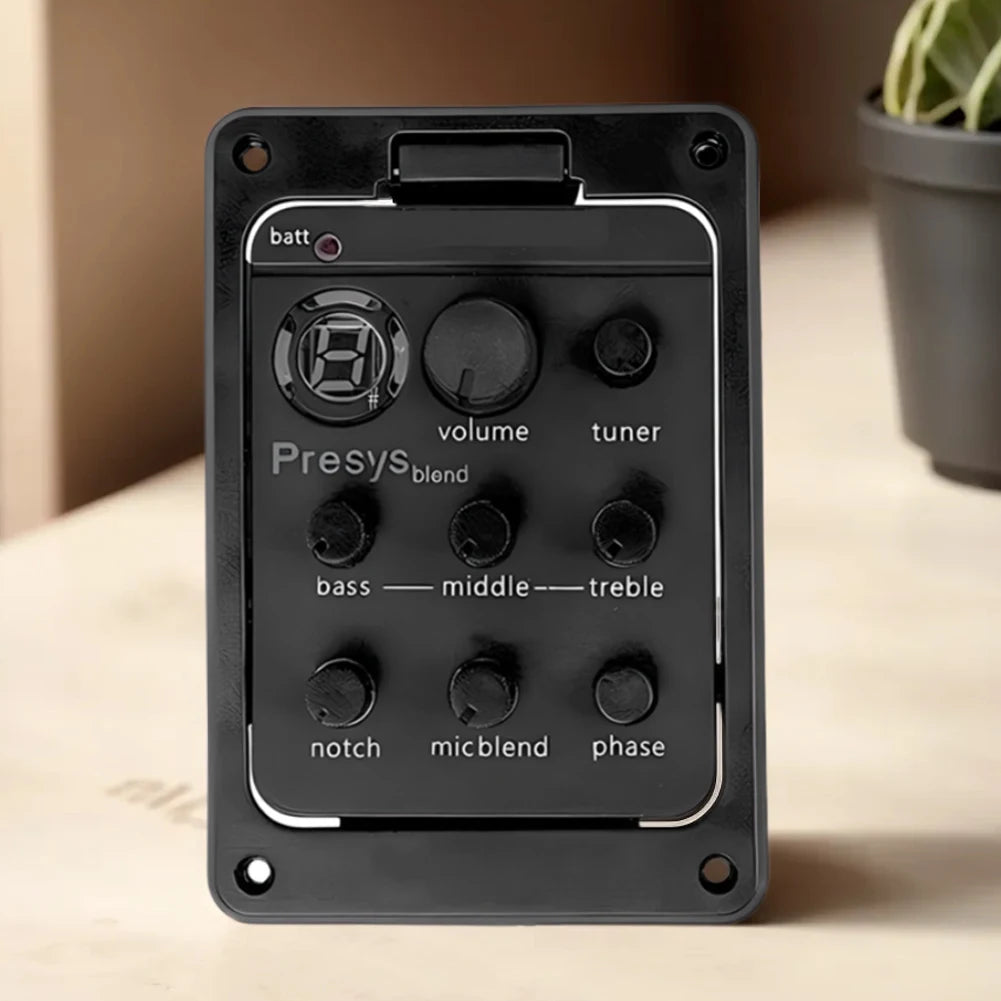 Plastic 301 Guitar Pickup EQ Equalizer with Tuner Presys Piezo Pickup Guitar Blend Preamp Guitar Soundhole EQ Parts Accessories