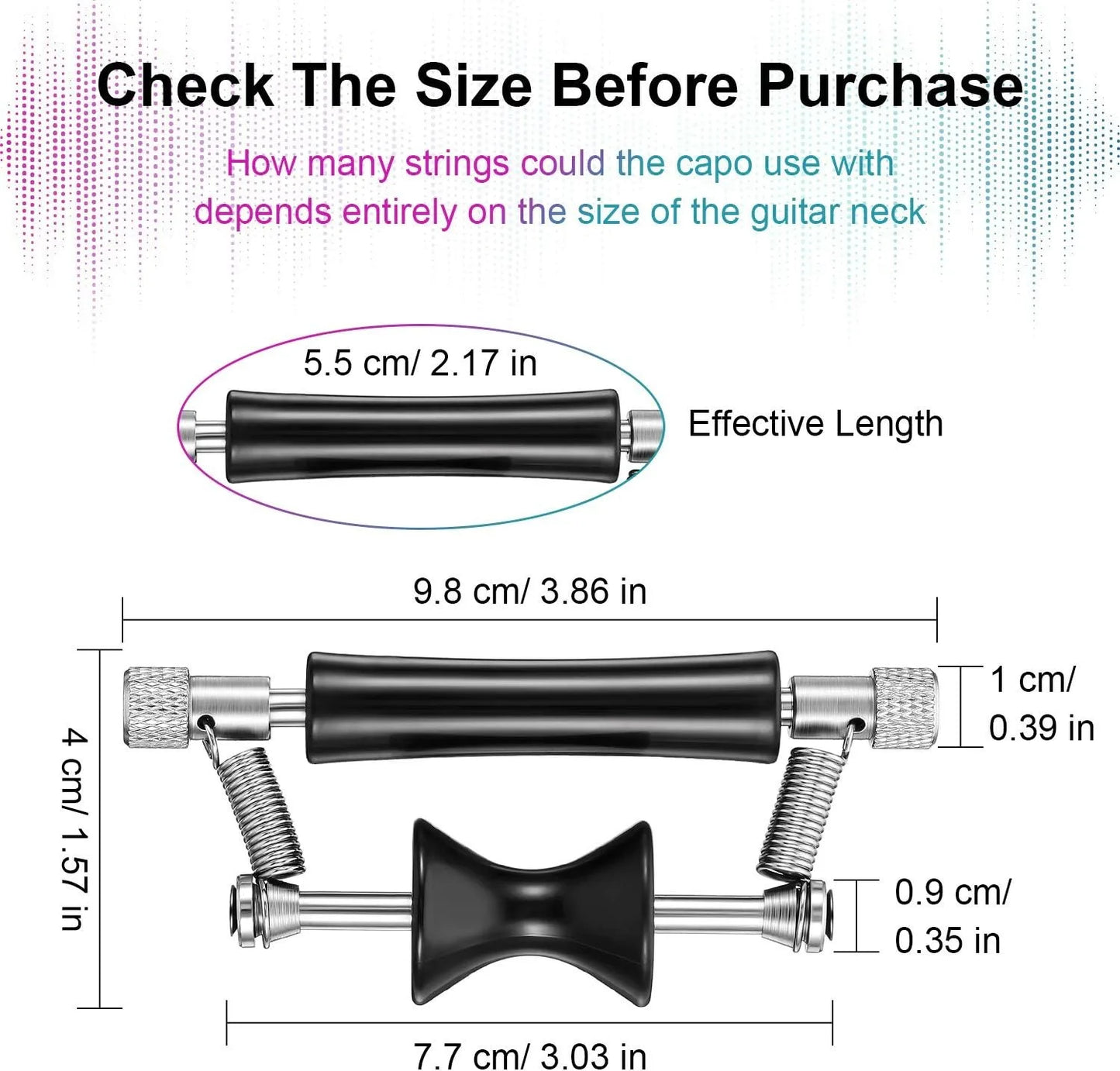 Rolling Guitar Capo  Sliding Capo for Effortless.Tuning Musician's Slide Switch 0.96mm  colorful guitar pick set is available
