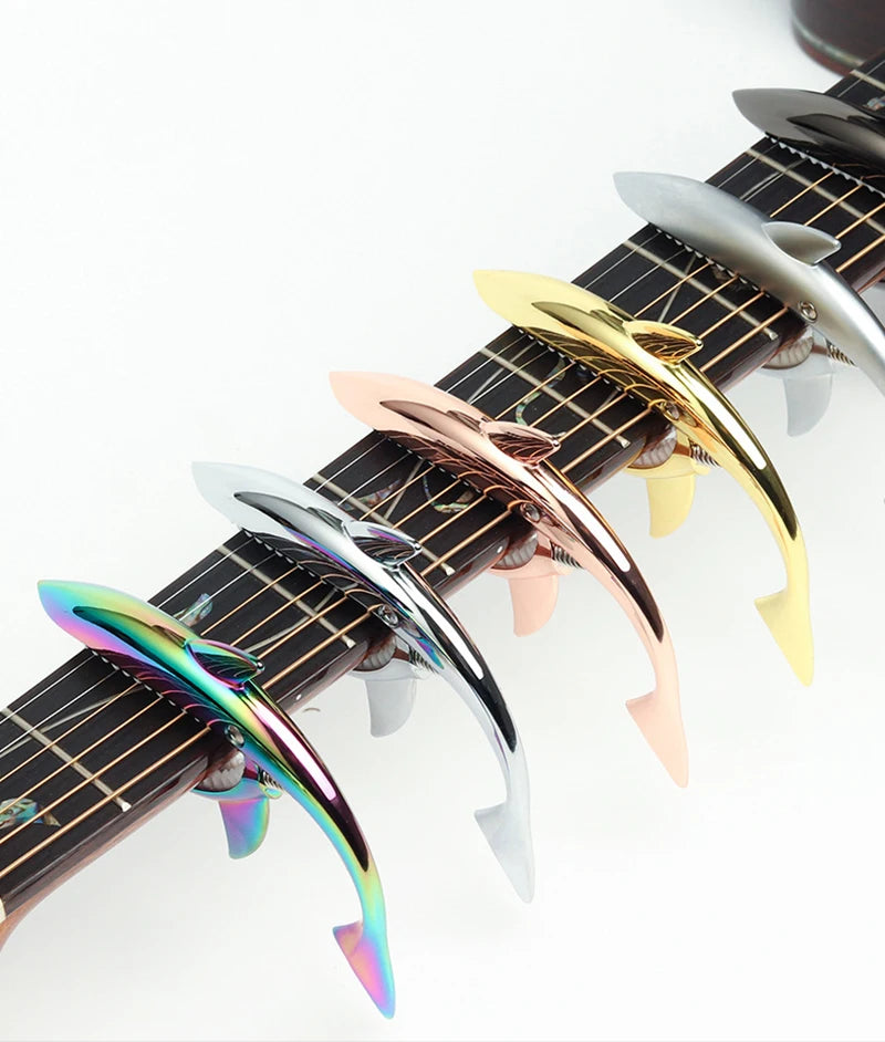 Metal Shark Capo Acoustic Guitar Electric Guitar Tone Variation Clip Bass Bridge Zinc Alloy Musical Instrument Accessories