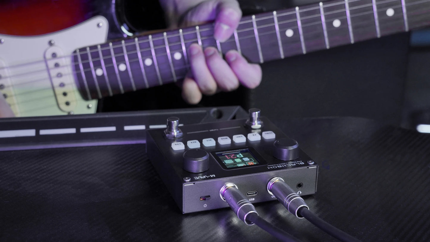 M-VAVE Blackbox Guitar / Bass AMP Modeler Multi Effects Processor Rechargeable for Electric Guitar Bass