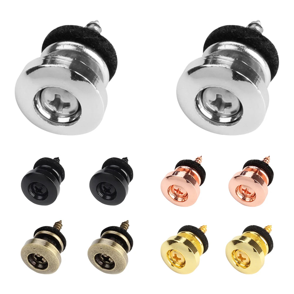 2Pcs Guitar Strap Button Mushroom Head Guitar Strap Lock Guitar Fixator Adjustable Metal for Guitar Bass Ukulele