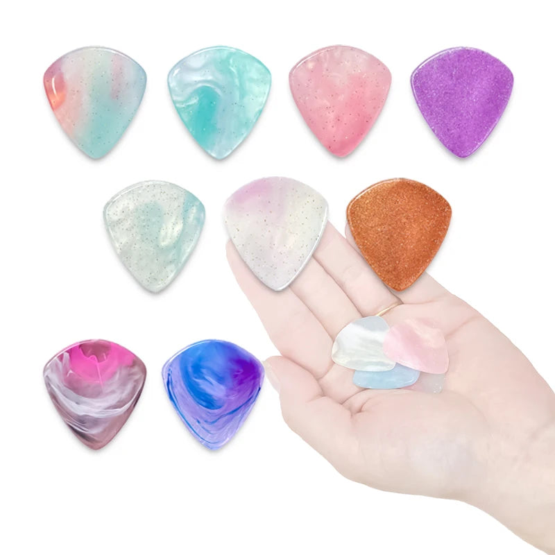 1pc/3pcs Guitar Pick 2.0/2.5 mm Resin Guitar Picks Multiple Colors Marble Pattern, Guitar Accessories