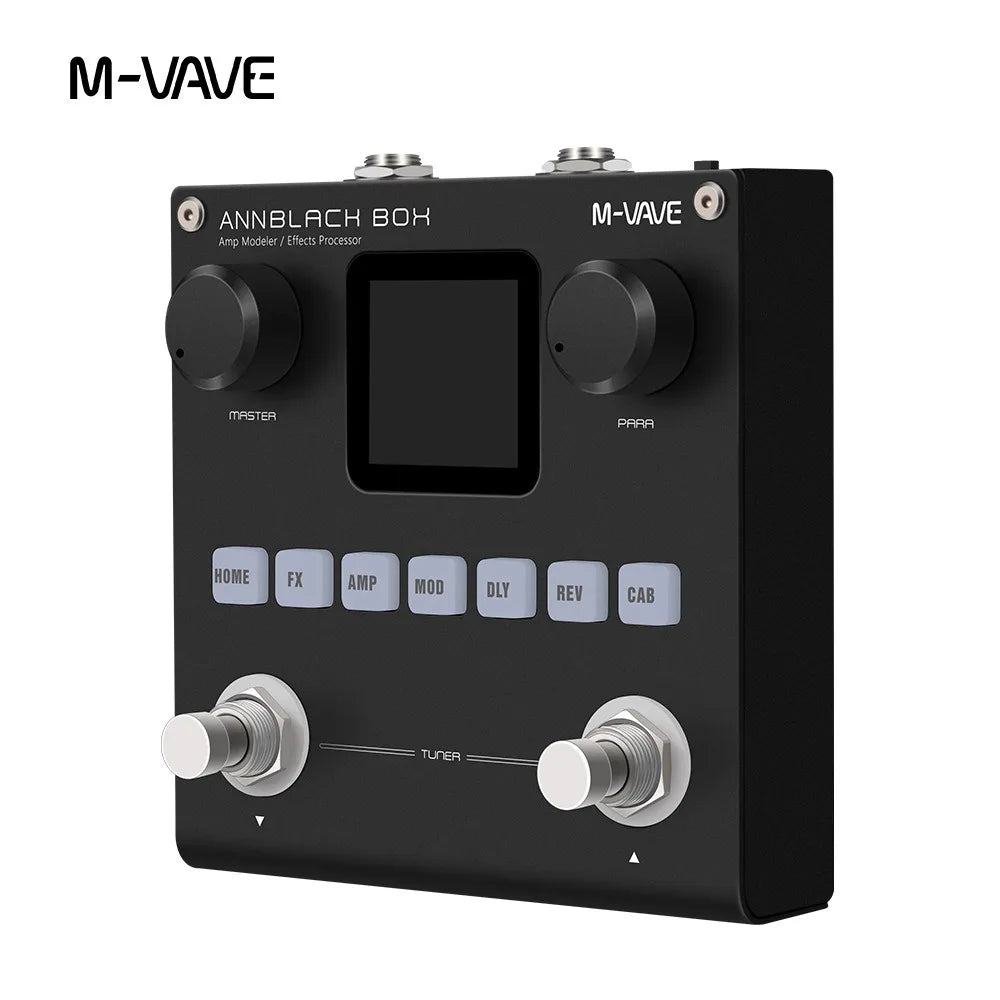 M-VAVE Black Box Effect Pedals Guitar / Bass AMP Modeler Multi Effects Processor Rechargeable for Electric Guitar Bass
