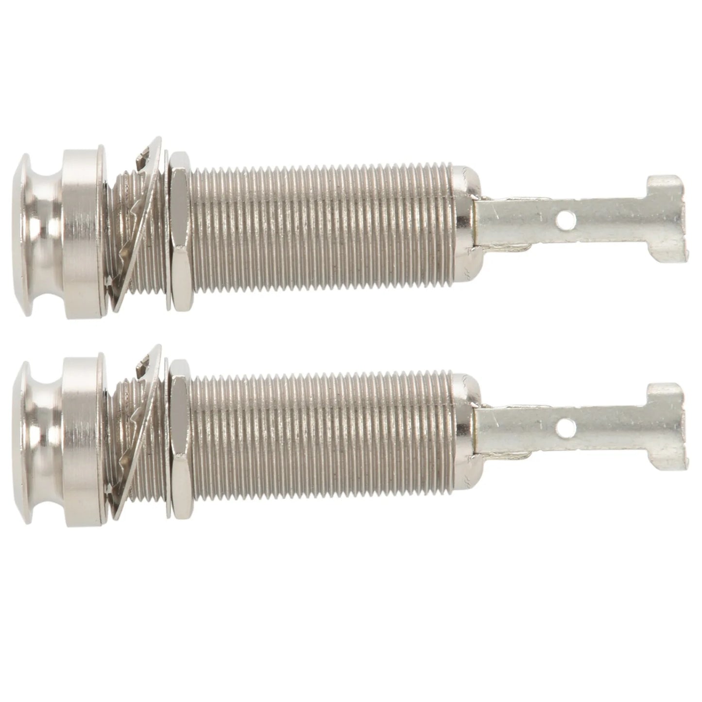 CGDS-20PCS Guitar Pickup Endpin Output Jack Nickel Strap Lock Chrome