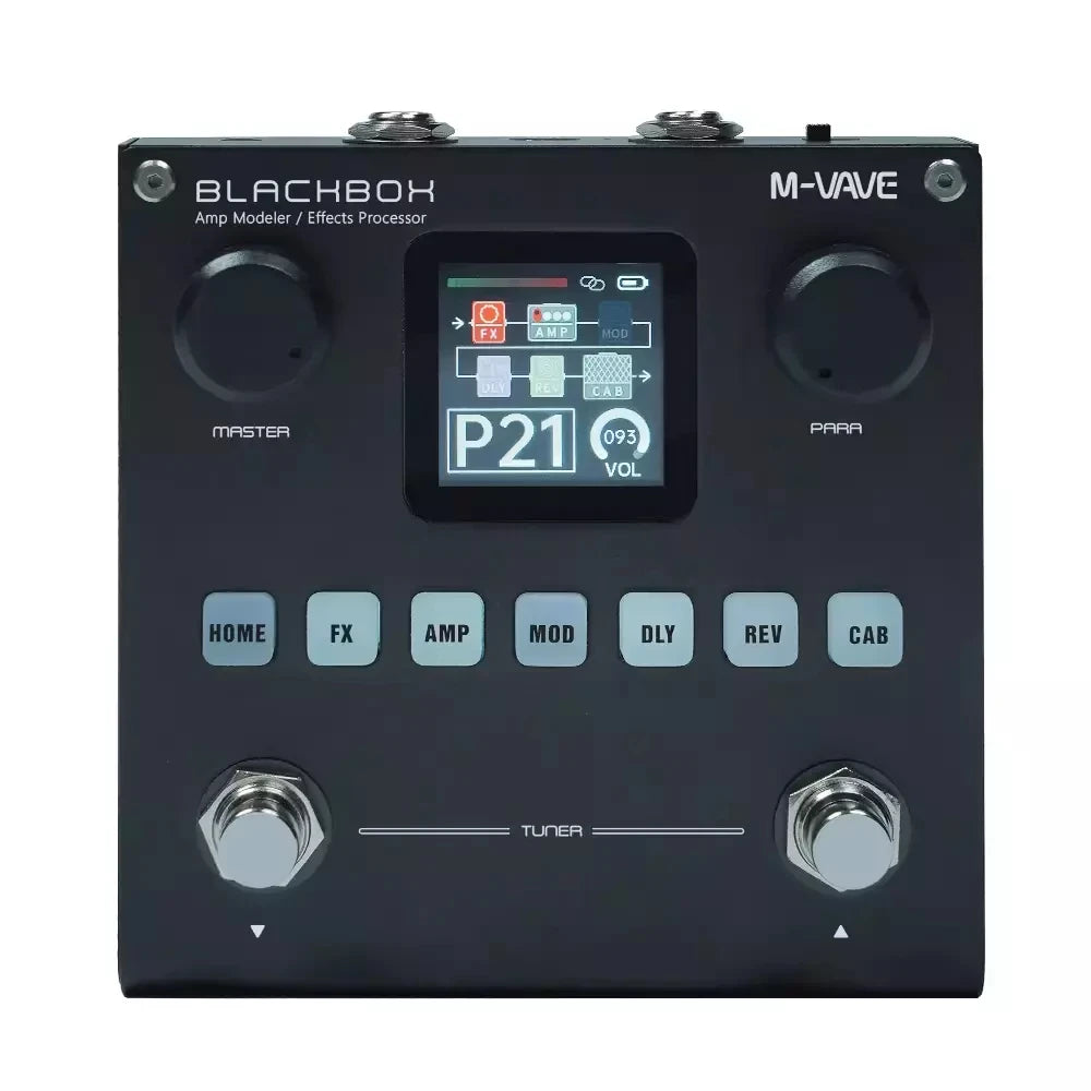 M-VAVE Blackbox Guitar / Bass AMP Modeler Multi Effects Processor Rechargeable for Electric Guitar Bass