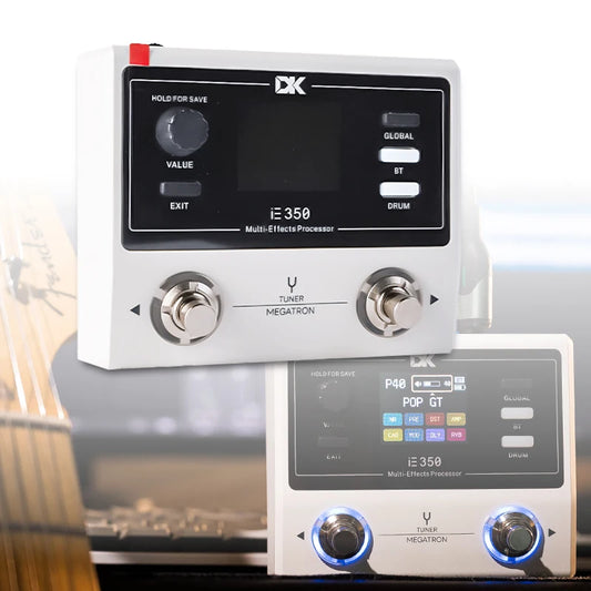 DK IE350 Multi-Effect Guitar Effects Pedal 8 Effects Modules 100 Drum Machine Rhythms 70 Tones Supports Silent Practice