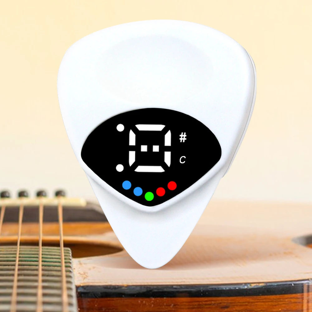 2 in 1 Guitar Picks Tuner Digital Electronic Tuner Electric Guitar Tuner for Acoustic/Electric Guitar Bass