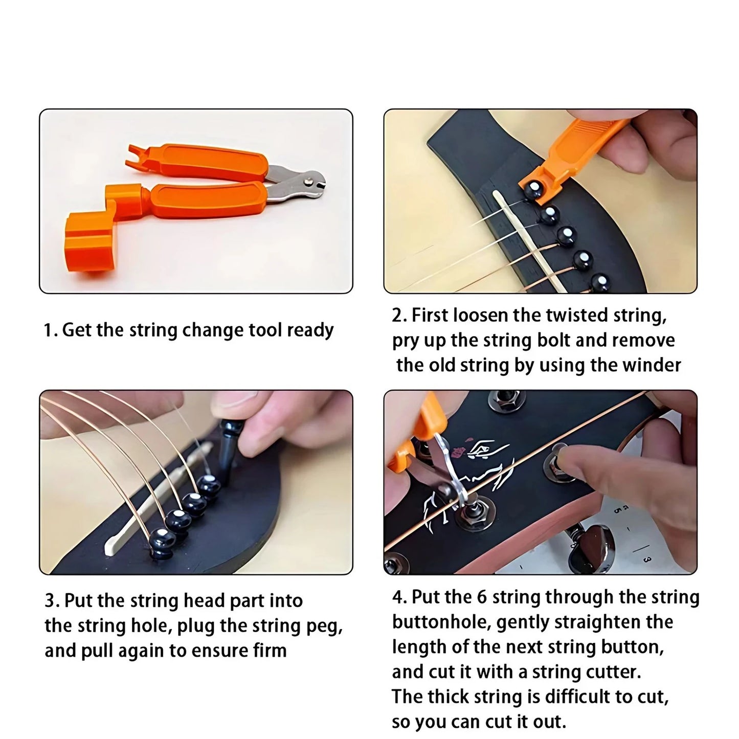 6Pcs/Set High-Quality Acoustic Guitar Strings - Replacement Guitar Strings, Premium Guitar Accessories