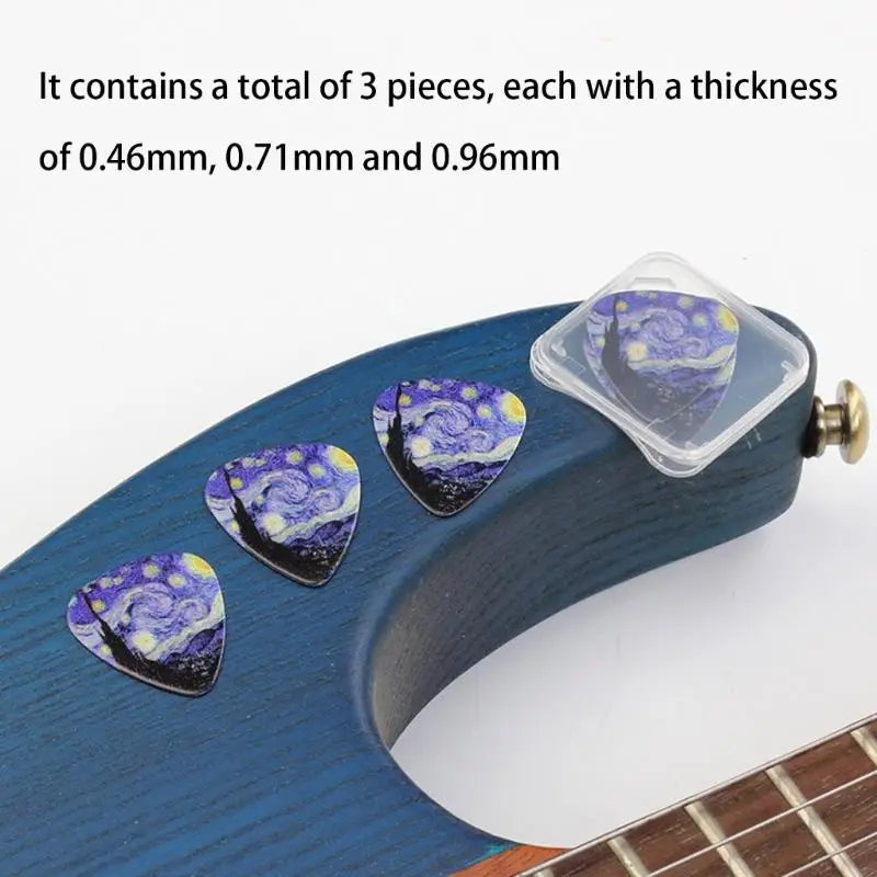 3pcs Guitar Picks  0.46 0.71 0.96 MM Universal Guitar Pick For All Guitar Electric Guitar Bass Ukulele