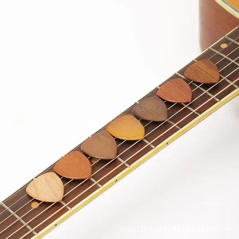 Solid Wood Guitar Picks, Folk Wooden Guitar Spring Pieces, Universal Instrument Accessories