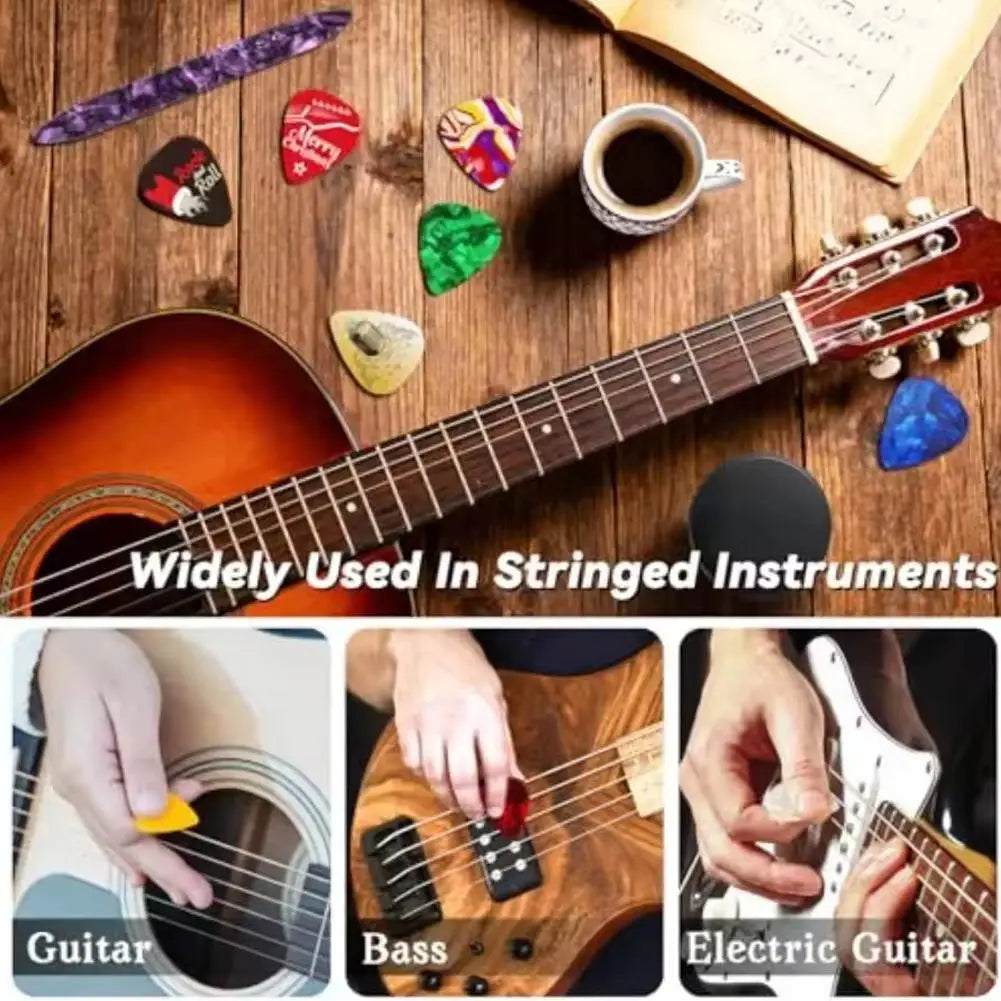 2025 Guitar Picks Advent Calendar Christmas Themed Multiple Guitar Plectrums Set Guitar Accessories Festive Guitar Pick Gift