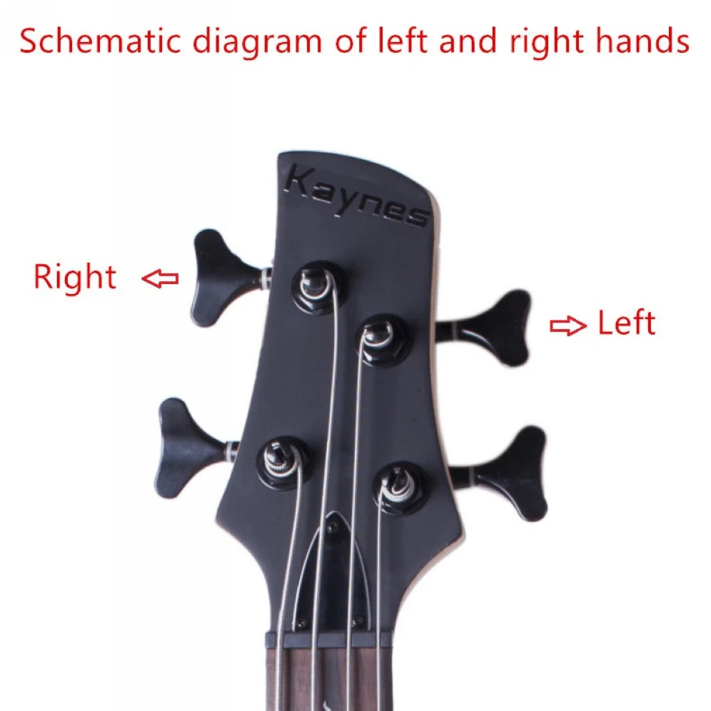 NEW KAYNES 1:24 Ratio Electric Bass Guitar Machine Heads Tuners Guitar Tuning Key Pegs Open Gear DJ342 Black
