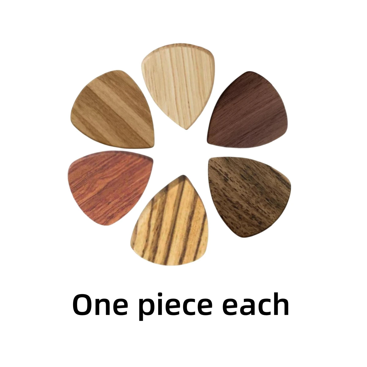 Miwayer 6 Pcs Wooden Guitar Pick 2mm, String Instrument Accessories Wood Guitar Plectrums For Electric, Acoustic, or Bass Guitar