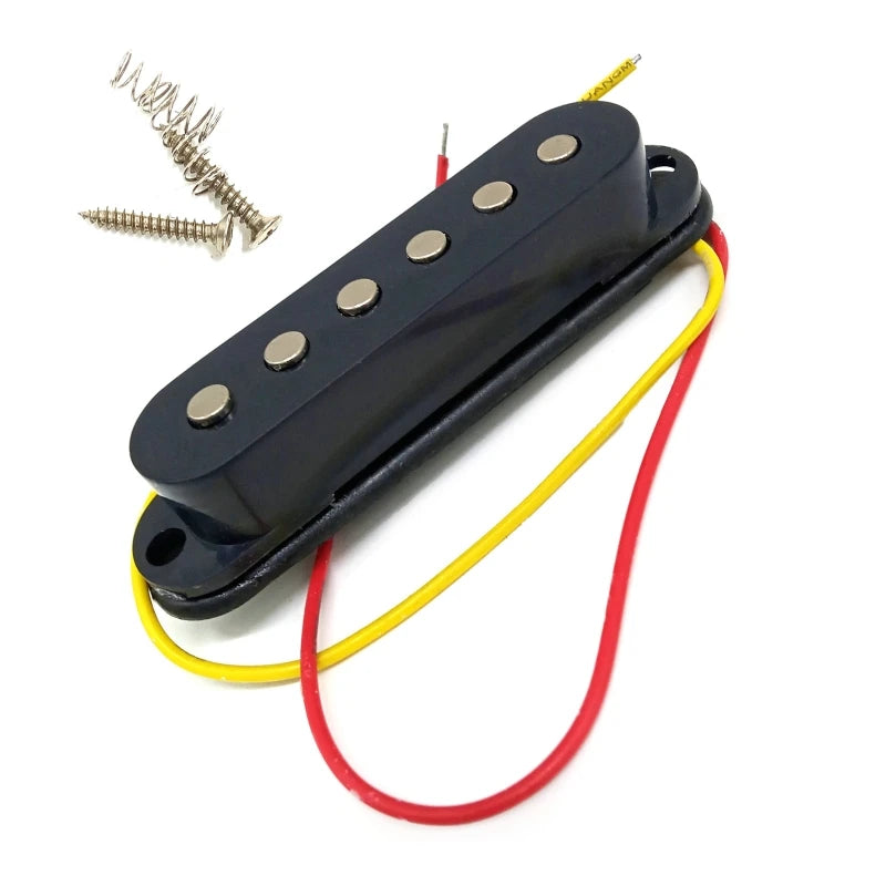 Strat Style Electric Guitar Pickup Kit, Single Coil Pickup Loaded Highout Pickup Replacement Fit for 6 String Guitar