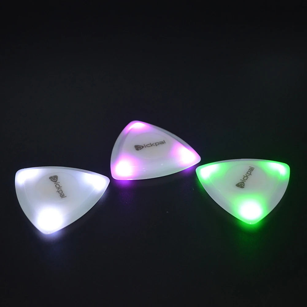 LED Glowing Guitar Pick Replacement Touch Luminous Electric Guitar Ukulele Bass Plectrum Stringed Instruments Parts