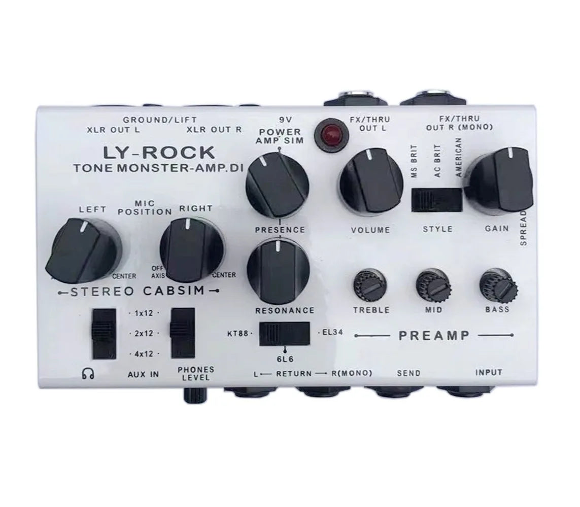 LY-ROCK SIMPLE DI Box Effect Pedal Electric Guitar Audio Workstation, Preamp Simulator Professional Effect Pedal, True Bypass